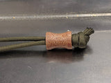 Medium Spool Natural Canvas Micarta Lanyard Bead and a Free Paracord Lanyard