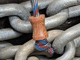 Medium Spool Natural Canvas Micarta Lanyard Bead and a Free Paracord Lanyard