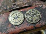 Brass Wayfinder Compass Coin