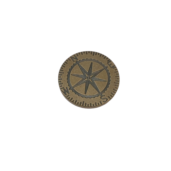Brass Wayfinder Compass Coin – Z and C Metalworks