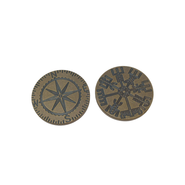 Brass Wayfinder Compass Coin – Z and C Metalworks
