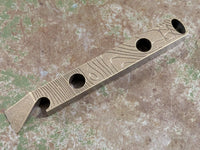 Brass Topo Pattern Pry Bar with Patina