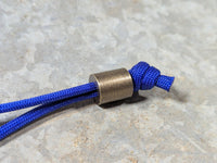 Patinaed Large Simple Brass Lanyard Bead and a Free Paracord Lanyard