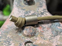 Patinaed Large Simple Brass Lanyard Bead and a Free Paracord Lanyard