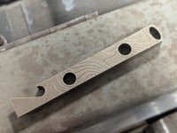 Brass Topo Pattern Pry Bar with Patina