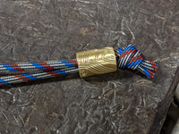 Large Brass Topo Lanyard Bead and a Free Paracord Lanyard