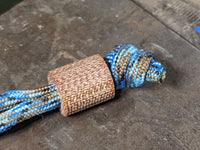 Large Simple Natural Micarta Lanyard Bead and a Free Paracord Lanyard