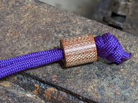 Large Simple Natural Micarta Lanyard Bead and a Free Paracord Lanyard