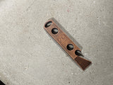 Small Copper Keychain Pry Bar with Patina