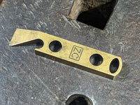 Small Brass Keychain Pry Bar with Patina