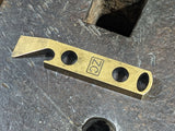 Small Brass Keychain Pry Bar with Patina