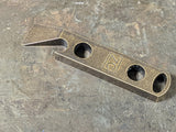 Small Brass Keychain Pry Bar with Patina