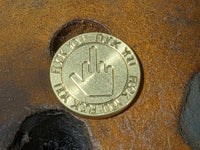 One F Coin Stonewashed No Patina