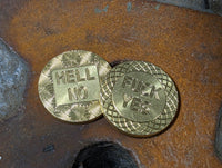 Brass Decision Coin Stonewashed No Patina