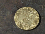 Brass Decision Coin Stonewashed No Patina