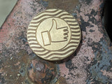 Brass Thumbs Up Decision Coin