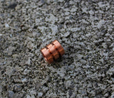 Large Copper Lanyard Bead With Two Grooves and a Free Paracord Lanyard