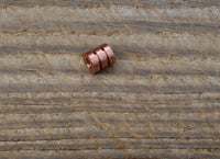 Large Copper Lanyard Bead With Two Grooves and a Free Paracord Lanyard