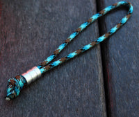 Medium Aluminum Lanyard Bead With Two Grooves and a Free Paracord Lanyard
