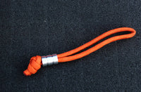 Medium Aluminum Lanyard Bead With Two Grooves and a Free Paracord Lanyard