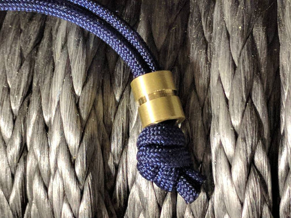Medium Brass Lanyard Bead With One Groove and a Free Paracord Lanyard