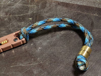 Medium Brass Lanyard Bead With One Groove and a Free Paracord Lanyard