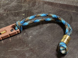Medium Brass Lanyard Bead With One Groove and a Free Paracord Lanyard