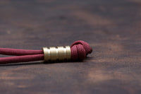 Medium Brass Lanyard Bead With Three Grooves and a Free Paracord Lanyard
