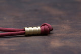 Medium Brass Lanyard Bead With Three Grooves and a Free Paracord Lanyard