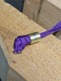 Medium Brass Lanyard Bead With One Groove and a Free Paracord Lanyard