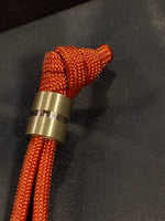 Medium Brass Lanyard Bead With One Groove and a Free Paracord Lanyard