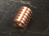 Large Copper Lanyard Bead With 5 Grooves and a Free Paracord Lanyard