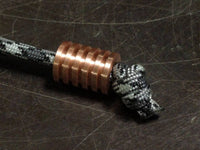 Large Copper Lanyard Bead With 5 Grooves and a Free Paracord Lanyard