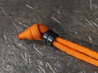 Small Black Micarta Lanyard Bead and a Free Paracord Lanyard