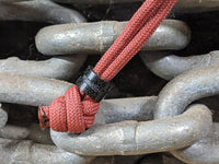 Small Black Micarta Lanyard Bead and a Free Paracord Lanyard