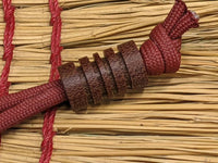 Large Natural Micarta Lanyard Bead with Free Paracord Lanyard