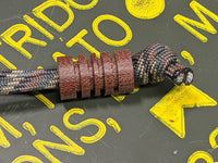Large Natural Micarta Lanyard Bead with Free Paracord Lanyard