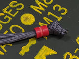 Medium Red G10 Lanyard Bead With One Groove and a Free Paracord Lanyard
