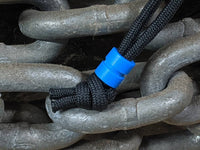 Medium Blue G10 Lanyard Bead With One Groove and a Free Paracord Lanyard