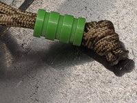 Medium Acid Green G10 Lanyard Bead With Three Grooves and a Free Paracord Lanyard