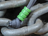 Medium Acid Green G10 3 Groove Lanyard Bead and a Free Paracord Lanyard