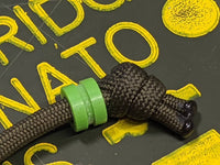 Small Acid Green G10 Lanyard Bead and a Free Paracord Lanyard