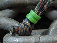 Small Acid Green G10 Lanyard Bead and a Free Paracord Lanyard