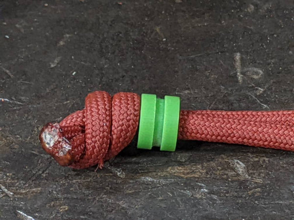 Small Acid Green G10 Lanyard Bead and a Free Paracord Lanyard