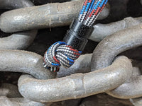 Medium Black Micarta Lanyard Bead With One Groove and a Free Paracord Lanyard