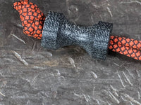 Large Spool Black Micarta Lanyard Bead and a Free Paracord Lanyard