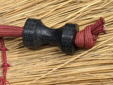 Large Spool Black Micarta Lanyard Bead and a Free Paracord Lanyard