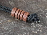 Large Natural Micarta Lanyard Bead with Free Paracord Lanyard
