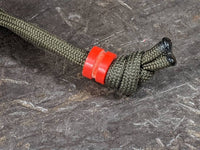 Small Red G10 Lanyard Bead and a Free Paracord Lanyard