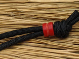 Small Red G10 Lanyard Bead and a Free Paracord Lanyard
